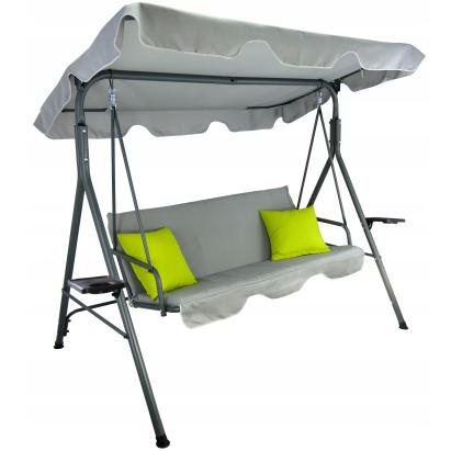 Leagan balansoar de gradina Sersimo Vicenza, 3 locuri, 220 kg, gri