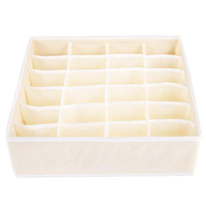 Organizator pentru sertar Sersimo, 24 compartimente, bej, pentru sosete si lenjerie