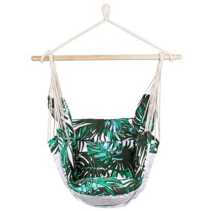 Hamac suspendat tip scaun floral pentru casa si gradina, 130x100 cm, 150 kg