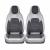 Set huse scaune auto Premium, model BLAZE Elite, design Sportiv,  universale, ergonomice, Piele Ecologica cu insertii textile, culoare Gri/Crem FAVLine Selection