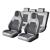 Set huse scaune auto Premium, model BLAZE Elite, design Sportiv,  universale, ergonomice, Piele Ecologica cu insertii textile, culoare Gri/Crem FAVLine Selection
