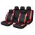 Set huse scaune auto Premium, model DIAMOND Racer, design Sportiv,  universale, ergonomice, Piele Ecologica Matlasata, culoare Negru/Rosu FAVLine Selection