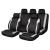 Set huse scaune auto Premium, model DIAMOND Core, design Sportiv,  universale, ergonomice, Piele Ecologica Matlasata, culoare Negru/Gri FAVLine Selection