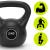 Kettlebell fitness 2 kg cu invelis ABS rezistent, maner ergonomic, negru
