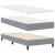 Pat cu arcuri cu headboard Gri deschis 200 x 90 cm țesătură GartenMobel Dekor