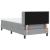 Pat cu arcuri cu headboard Gri deschis 200 x 90 cm țesătură GartenMobel Dekor