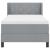 Pat cu arcuri cu headboard Gri deschis 200 x 90 cm țesătură GartenMobel Dekor