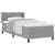 Pat cu arcuri cu headboard Gri deschis 200 x 90 cm țesătură GartenMobel Dekor