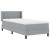 Pat cu arcuri cu headboard Gri deschis 200 x 90 cm țesătură GartenMobel Dekor