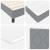 Pat cu arcuri cu headboard Gri deschis 200 x 90 cm țesătură GartenMobel Dekor
