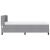 Pat cu arcuri cu headboard Gri deschis 200 x 90 cm țesătură GartenMobel Dekor