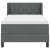 Pat cu arcuri cu headboard Gri închis 200 x 90 cm țesătură GartenMobel Dekor