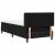 Pat cu arcuri cu headboard Manual Negru 200 x 90 cm țesătură GartenMobel Dekor