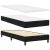 Pat cu arcuri cu headboard Manual Negru 200 x 90 cm țesătură GartenMobel Dekor