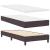 Pat cu arcuri cu headboard Maro închis 200 x 90 cm țesătură GartenMobel Dekor