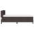 Pat cu arcuri cu headboard Maro închis 200 x 90 cm țesătură GartenMobel Dekor
