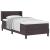 Pat cu arcuri cu headboard Maro închis 200 x 90 cm țesătură GartenMobel Dekor