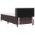 Pat cu arcuri cu headboard Maro închis 200 x 90 cm țesătură GartenMobel Dekor