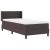 Pat cu arcuri cu headboard Maro închis 200 x 90 cm țesătură GartenMobel Dekor