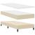 Pat cu arcuri cu headboard Manual Crem 200 x 90 cm țesătură GartenMobel Dekor