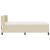 Pat cu arcuri cu headboard Manual Crem 200 x 90 cm țesătură GartenMobel Dekor