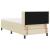 Pat cu arcuri cu headboard Manual Crem 200 x 90 cm țesătură GartenMobel Dekor