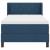 Pat cu arcuri cu headboard Manual albastru 200 x 90 cm țesătură GartenMobel Dekor