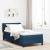 Pat cu arcuri cu headboard Manual albastru 200 x 90 cm țesătură GartenMobel Dekor