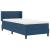 Pat cu arcuri cu headboard Manual albastru 200 x 90 cm țesătură GartenMobel Dekor