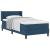 Pat cu arcuri cu headboard Manual albastru 200 x 90 cm țesătură GartenMobel Dekor