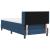 Pat cu arcuri cu headboard Manual albastru 200 x 90 cm țesătură GartenMobel Dekor