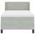 Pat cu arcuri cu headboard Gri deschis 200 x 90 cm Catifea GartenMobel Dekor