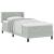 Pat cu arcuri cu headboard Gri deschis 200 x 90 cm Catifea GartenMobel Dekor