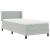 Pat cu arcuri cu headboard Gri deschis 200 x 90 cm Catifea GartenMobel Dekor