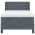 Pat cu arcuri cu headboard Gri închis 200 x 90 cm Catifea GartenMobel Dekor