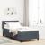 Pat cu arcuri cu headboard Gri închis 200 x 90 cm Catifea GartenMobel Dekor