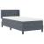 Pat cu arcuri cu headboard Gri închis 200 x 90 cm Catifea GartenMobel Dekor