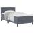 Pat cu arcuri cu headboard Gri închis 200 x 90 cm Catifea GartenMobel Dekor