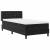 Pat cu arcuri cu headboard Manual Negru 200 x 90 cm Catifea GartenMobel Dekor