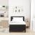 Pat cu arcuri cu headboard Manual Negru 200 x 90 cm Catifea GartenMobel Dekor