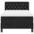 Pat cu arcuri cu headboard Manual Negru 200 x 90 cm Catifea GartenMobel Dekor
