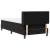 Pat cu arcuri cu headboard Manual Negru 200 x 90 cm Catifea GartenMobel Dekor