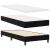 Pat cu arcuri cu headboard Manual Negru 200 x 90 cm Catifea GartenMobel Dekor