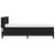 Pat cu arcuri cu headboard Manual Negru 200 x 90 cm Catifea GartenMobel Dekor