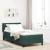 Pat cu arcuri cu headboard Verde închis 200 x 90 cm Catifea GartenMobel Dekor