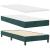 Pat cu arcuri cu headboard Verde închis 200 x 90 cm Catifea GartenMobel Dekor