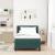 Pat cu arcuri cu headboard Verde închis 200 x 90 cm Catifea GartenMobel Dekor