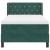 Pat cu arcuri cu headboard Verde închis 200 x 90 cm Catifea GartenMobel Dekor