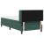 Pat cu arcuri cu headboard Verde închis 200 x 90 cm Catifea GartenMobel Dekor