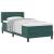 Pat cu arcuri cu headboard Verde închis 200 x 90 cm Catifea GartenMobel Dekor